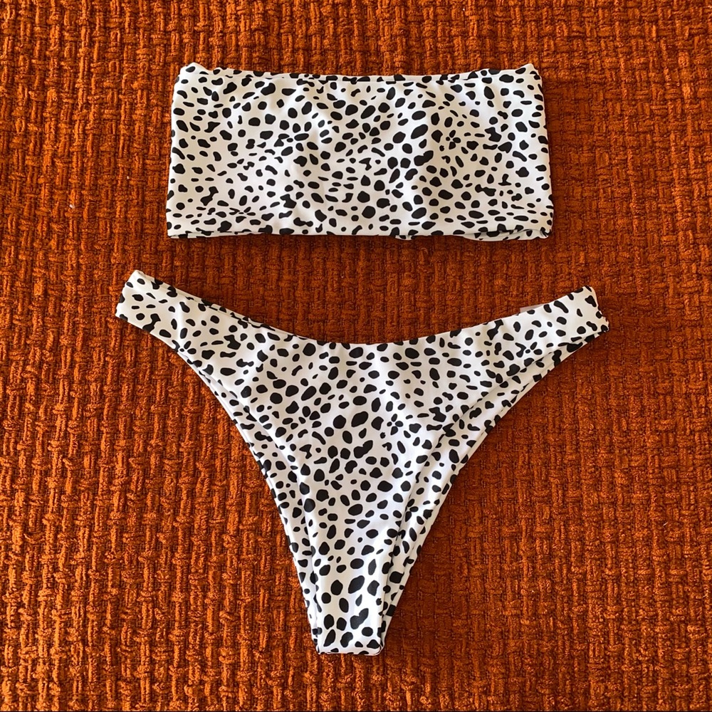 Zaful Dalmatian bikini set